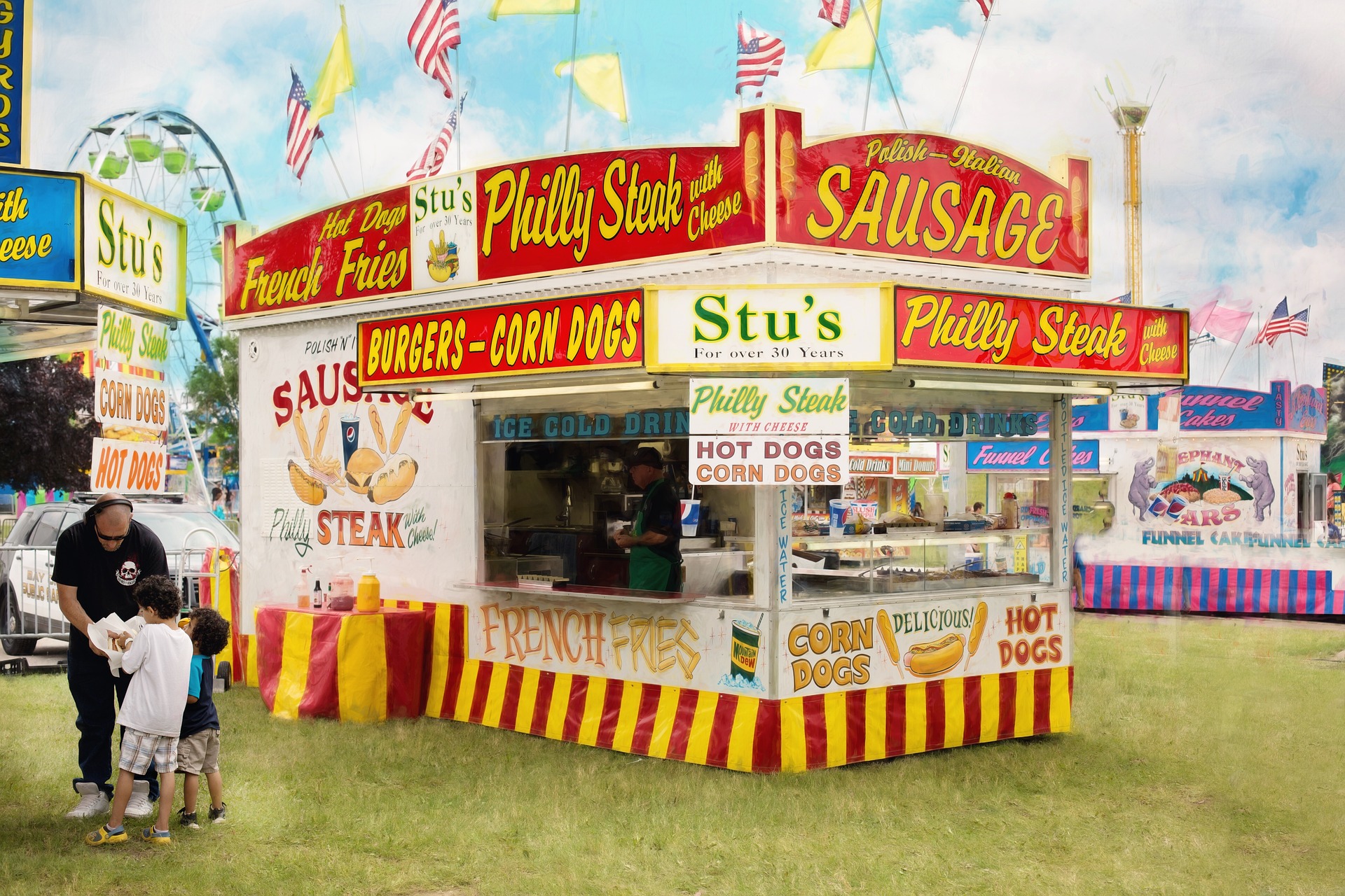 Food stand at a carnival