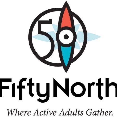 FiftyNorth logo with a five zero inside a compass circle pointing north