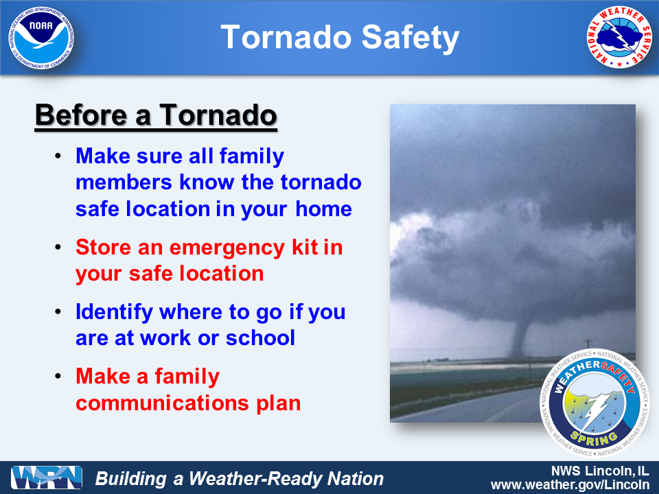 Tornado readiness